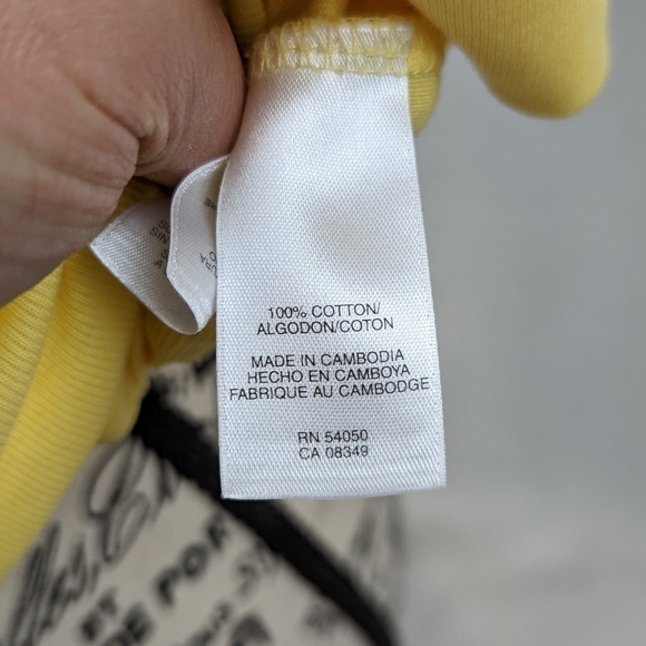 Jones New York Women's Size Small Light Yellow 3/4 Sleeve Top - Picture 6 of 6